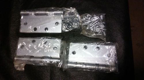 3 SET McKinney Commercial Door Hinges 4.5 x 4.5 Bearing Hinge Brushed Metal HD