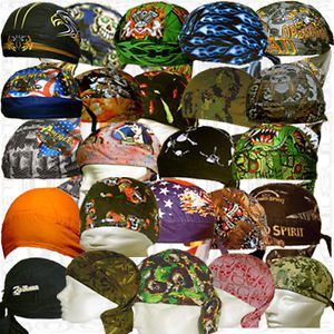 SweatBand Head Do Lot Doo Rag Du Skull Biker Cap Wear Hat Paisley Save Bandana