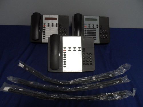 Lot 3x Mitel 5215 IP 50002817 Dark Gray Display Phone Quantity