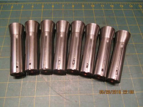 MACHINIST TOOLS * R8 COLLETS * HARDINGE * 1 LOT (8)