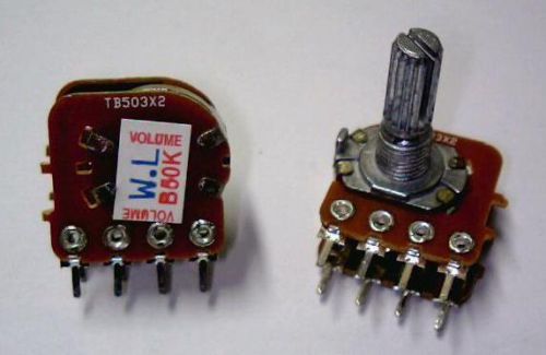 5PIECES B 100K ohm 8pin dual master volume  potentiometer