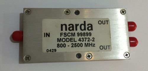 Narda 4372-2 2 Way Power Splitter Divider 800 to 2500 Mhz RF SMA