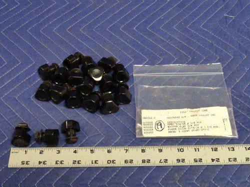 3-Point 1&#034; Star Triangle Knob Black w/ Hardware 3/4&#034; Bolt 1/4&#034;-20 HWR244-C  A55