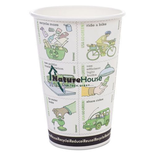 Paper/PLA Hot Cups, 8 oz, White