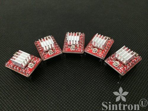 [sintron] 5 pcs a4988 stepstick compatible stepper motor driver module with heat for sale