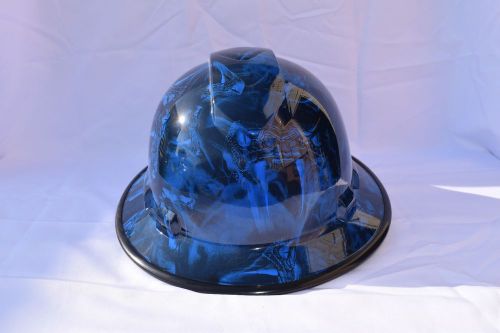 Pyramex Ridgeline Wide Brim HardHat custom hydrodipped Blue Venom Gloss Finish