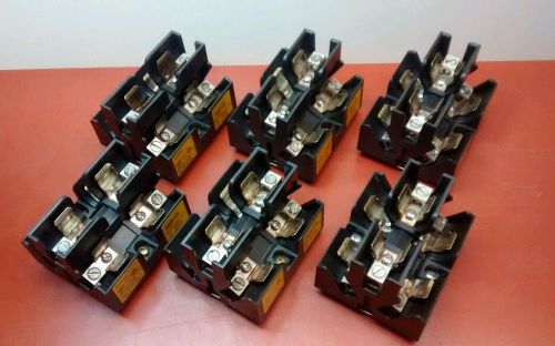 (LOT OF 6) BUSS JP60030-3CRA FUSE BLOCK 600V/30A 3-POLE