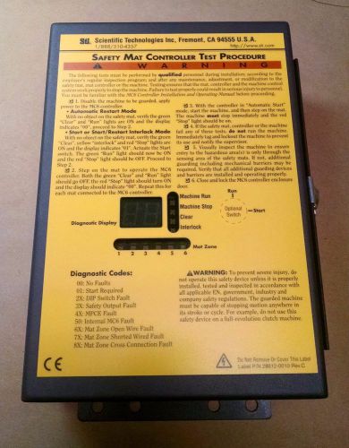 Sti 43939-0010 MC6DC-0010 MC6 24V DC SAFETY MAT CONTROLLER NEW W/ MAT INDICATORS