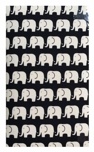 Kathy Elephants Cotton Check Holder Waiter Server Book with Money Pocket