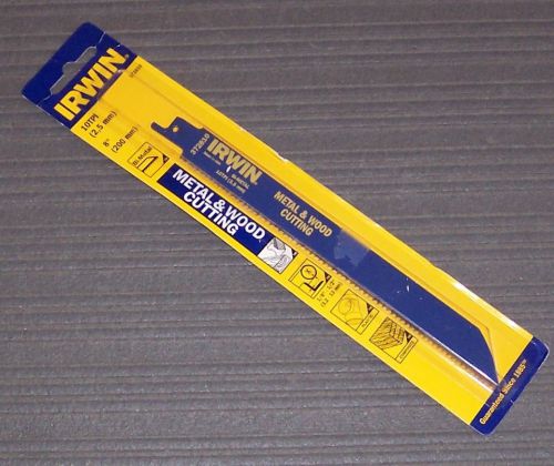 1 ea. Irwin 372810 8&#034; 10-TPI Metal &amp; Wood Cutting Reciprocating Blade