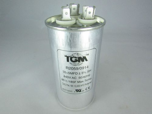 DUAL RUN CAPACITOR 35+5MFD 440V ROUND 50/60Hz