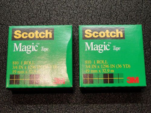 Scotch  3m  magic tape 4 rolls 19mm x 32.9m   3/4 in x 1296 in   ( 36yd )   3m for sale