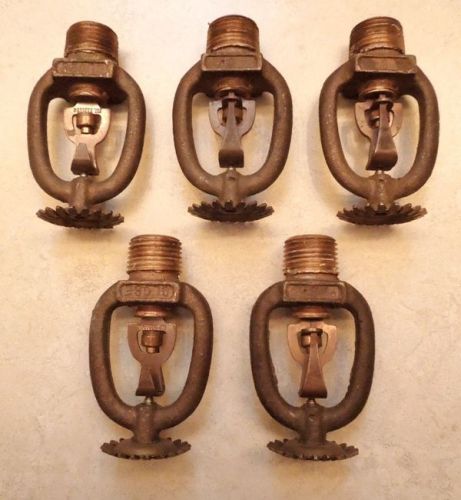 LOT of (5) 1980 GLOBE MODEL SSP-1 SPRINKLER HEAD 3/4&#039; NPT 165 DEGREE RATED