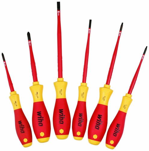 Wiha #32196 Insulated SlimLine Screwdrivers 6 Piece Set with FREE SURPRISE TOOL!