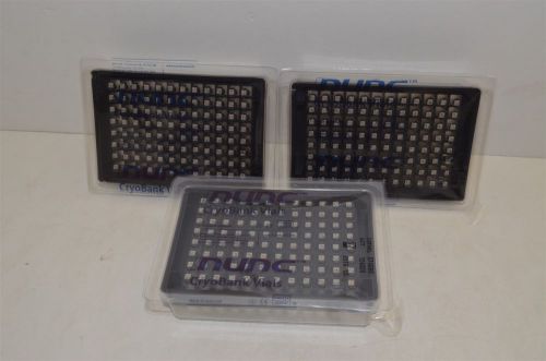 3x96pc NUNC 374086 0.5ml racked bar-coded cryobank cryogenic vials