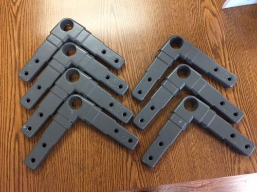 Seven (7) Knoll Equity 2-Way 90 deg Connector Cap Assembly Rigidizer Dark Gray