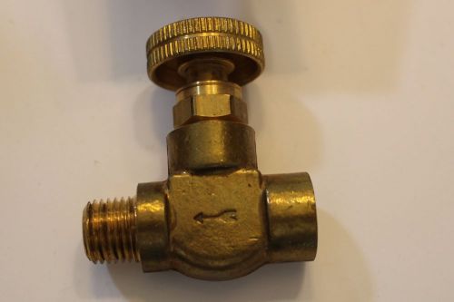 NORGEN 17-001-114 LOW PRESSURE 1/4&#034;  NEEDLE VALVE  NIB  BRASS