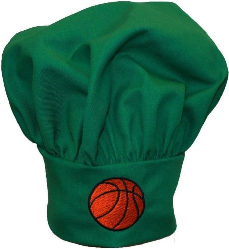 Basketball Sports Team Chef Hat Youth Adjust Mom Dad Player Monogram Green Avail