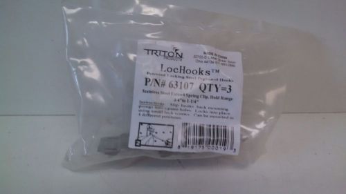 LOT OF (3) NEW OLD STOCK! TRITON LOCHOOKS SPRING CLIPS 63107