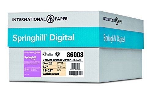 Spring Hill Springhill Digital Vellum Bristol Cover Goldenrod, 67 lb, 8.5&#034; x