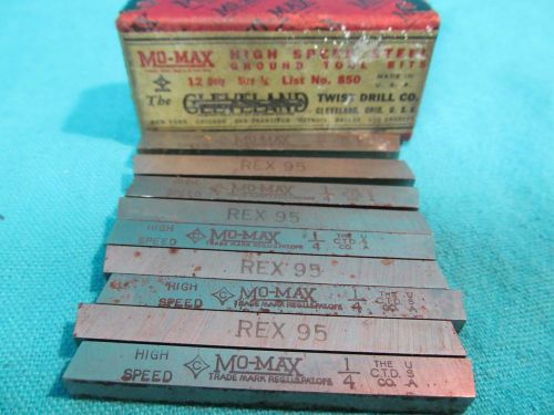 LOT OF 9 CLEVELAND MO-MAX &amp; REX 95 1/4&#034; LATHE BITS 2 1/2&#034; LONG