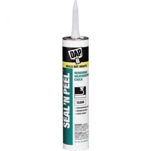 Dap Removable Weatherstrip Caulk Clear 10 Oz DAP INC Adhesive Caulk 18324