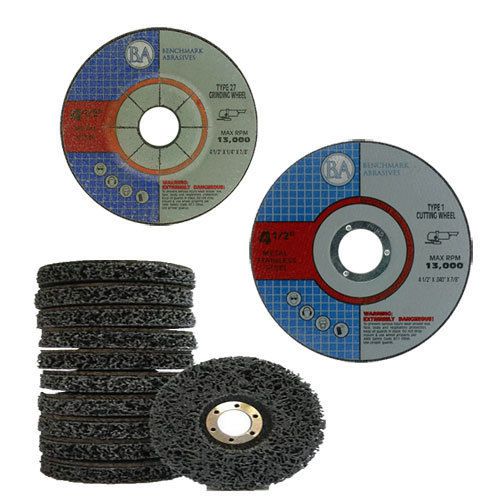 4.5&#034; Thin Cutoff Wheel 4.5&#034; Grinding Wheel 4.5&#034; Strip &amp; Clean Disc Bundle 2