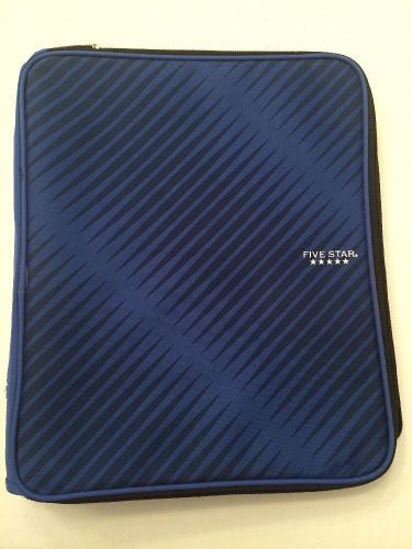 Five Star 2&#034; Durable Zipper Binder, Includes 6 Pocket Expanding File, Blue