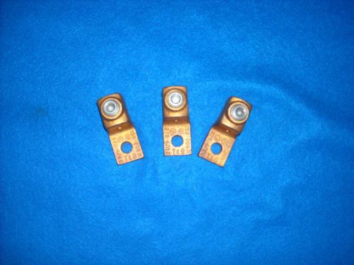 Lot of 3 T-35 T&amp;B  Copper Cable Lug Connectors