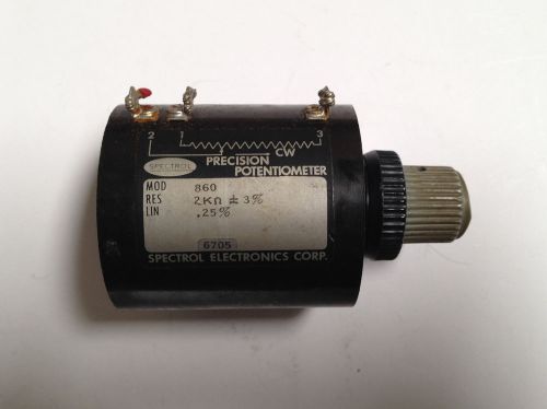 SPECTROL MOD 860  PRECISION POTENTIOMETER 2K OHM 3%, 10 turns.