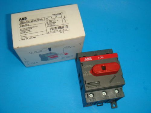 New, abb, disconnect switch, ot63e3, 80 amp, 3pole, 600vac, new in factory box for sale