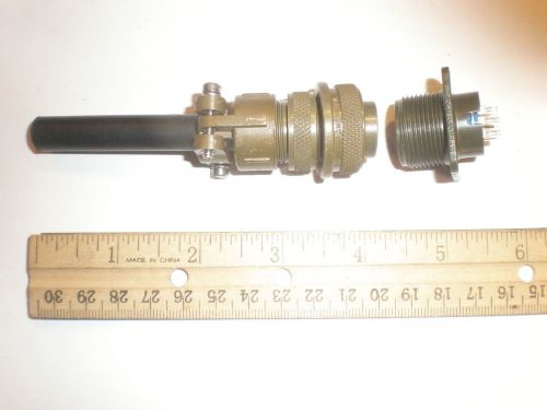 NEW - MS3106A 14S-6S (SR) with Bushing and MS3102A 14S-6P - 6 Pin Mating Pair