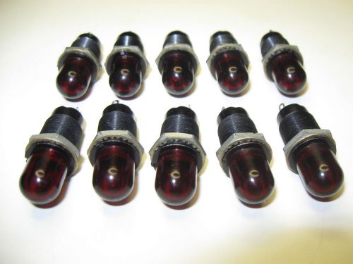 (10) Vintage Dialight Dialco ? Panel Mount Indicator Pilot Lights Steampunk