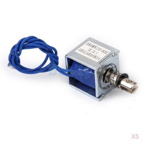 5x dc 24v push-pull open frame solenoid actuator electromagnet holding lift 1n for sale