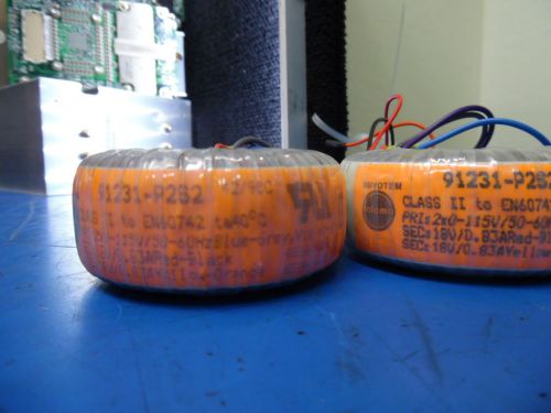 Lot of 2 NUVOTEM Talema 91231-P2S2 Toroidal Transformers