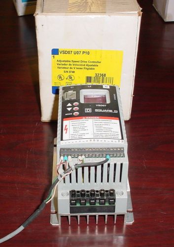 SQUARE D VSD07-U07-P10 ADJUSTABLE SPEED DRIVE CONTROLLER 1/4 HP