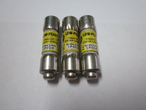 LOT OF 3 LOW-PEAK COOPER BUSSMANN LP-CC-4 FUSE NEW NO BOX