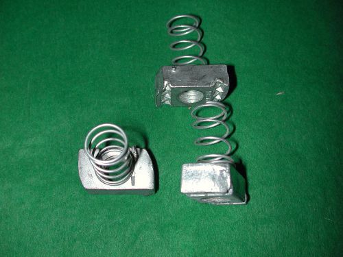 UNISTRUT P1010 EG 1/2&#034; Channel NUT WITH REGULAR SPRING PACK OF 25 PCS.NEW