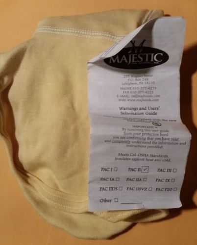 Majestic PAC II P-84 Fireproof Hood Nomex 100% New + Tags Professional Fire Hood