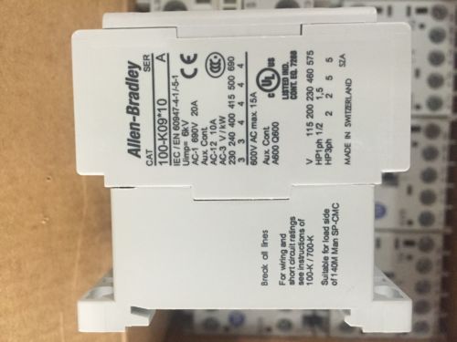 Allen bradley 100-k09*10 ser.a 110v ac nib x 15pcs for sale