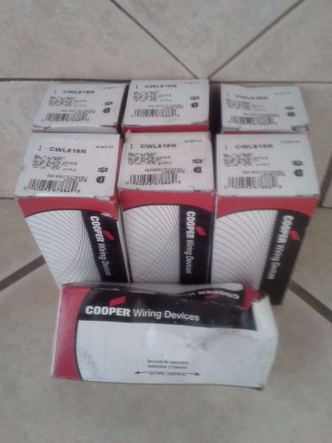 7 NEW COOPER RECEPTACLES #CWL615R single phase twist locking 2P3W 15A 250V