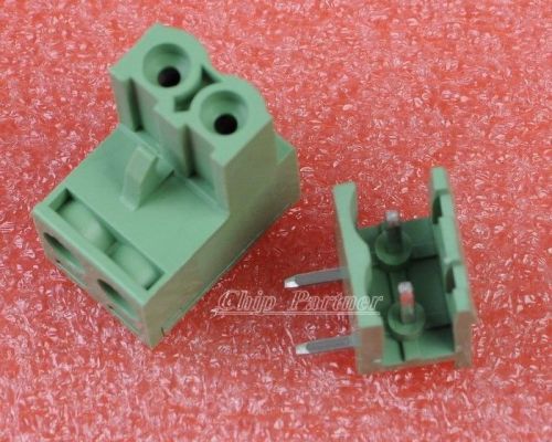 10pcs Block Terminal Wire Connectors 2EDG 5.08-2P Right Angle