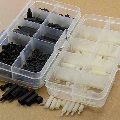 Generic 300Pcs M3 Nylon Hex Spacers Screw Nut Stand-off Plastic Accessories Asso