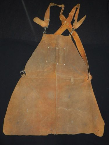 aPRON VINTAGE LEATHER BLACKSMITH WELDING GLASS BLOWER RANCHER METALWORKER ARTIST