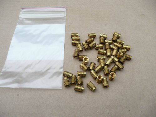 Groov-Pin Brand, Brass Threaded Inserts, 10-32, 50 pcs.