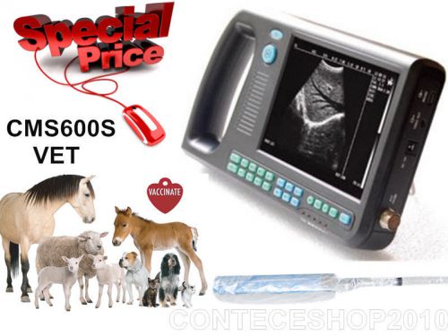 Contec digital handheld palm smart veterinary scanner + usb, 6.5m rectal probe for sale