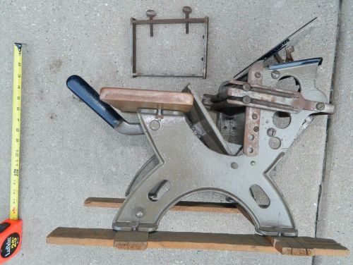 Vintage Toy ? Tabletop Printing Press Letterpress Wood Metal Type Printer OLD