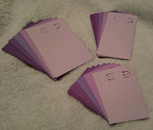 NEW Handmade Earring jewelry display card, 2x4 inch 50 pcs, asst. purples