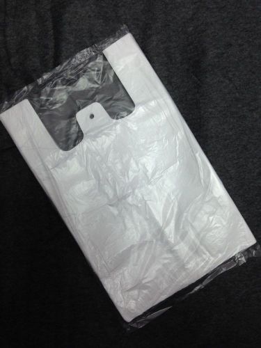 PLASTIC SHOPPING MERCHANDISE BAGS HDPE  24x33 0,009micron 200pcs WHITE