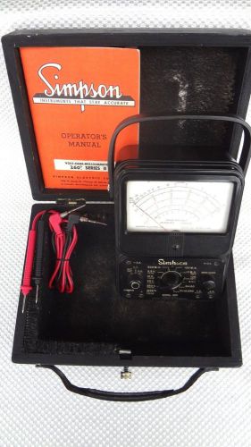 SIMPSON 260 VOLT OHM MILLIAMMETER SERIES II (2) METER w/ BOX LEADS INSTRUCTIONS